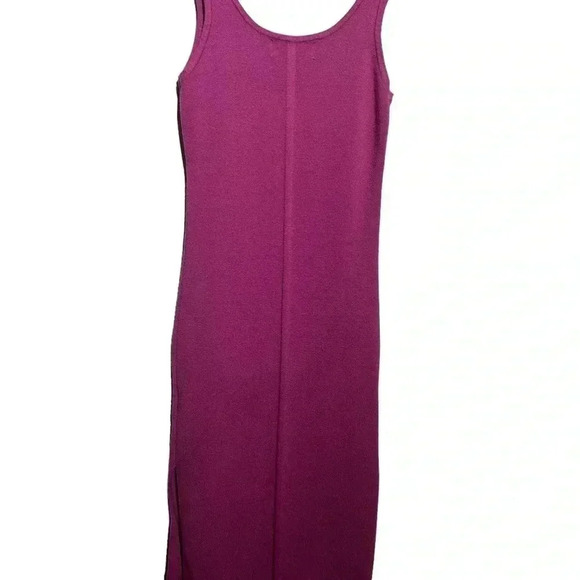 Wind and Willow Knit Midi Purple Bodycon Tank Dress Size Medium - Picture 3 of 6